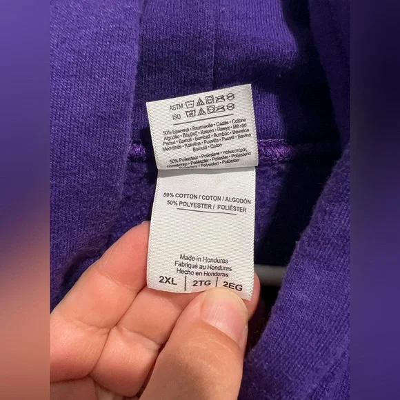 Elvis Presley Oversized Purple Graphic Hoodie size 2XL - Picture 6 of 7